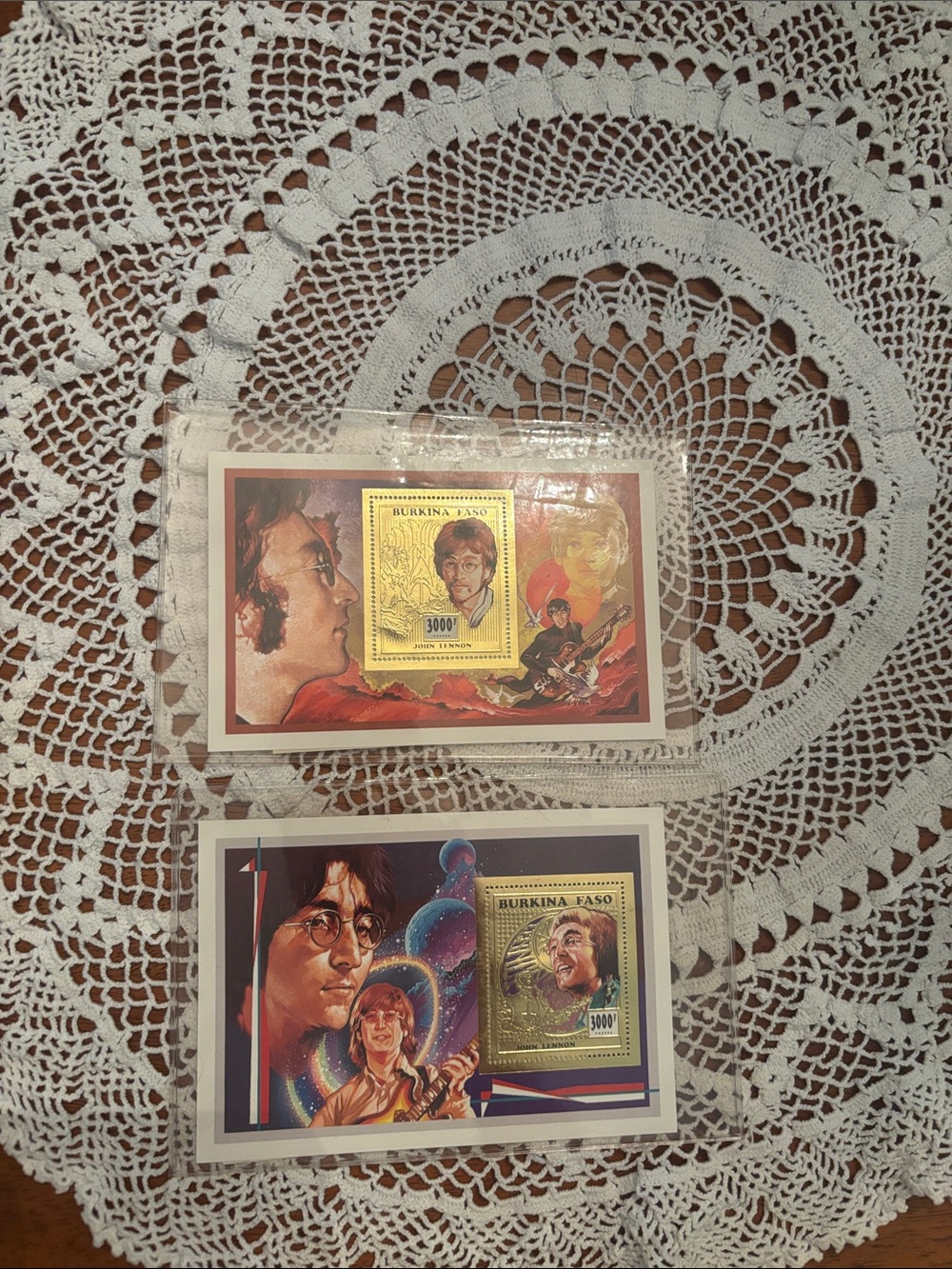 John Lennon set of Commemorative sheets with certificate of authenticity